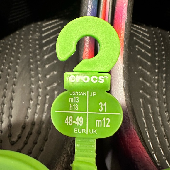 Crocs Adult Bistro Graphic Clog Work Slip Resistant Work Neon Black Mens Size 13 - Picture 5 of 10